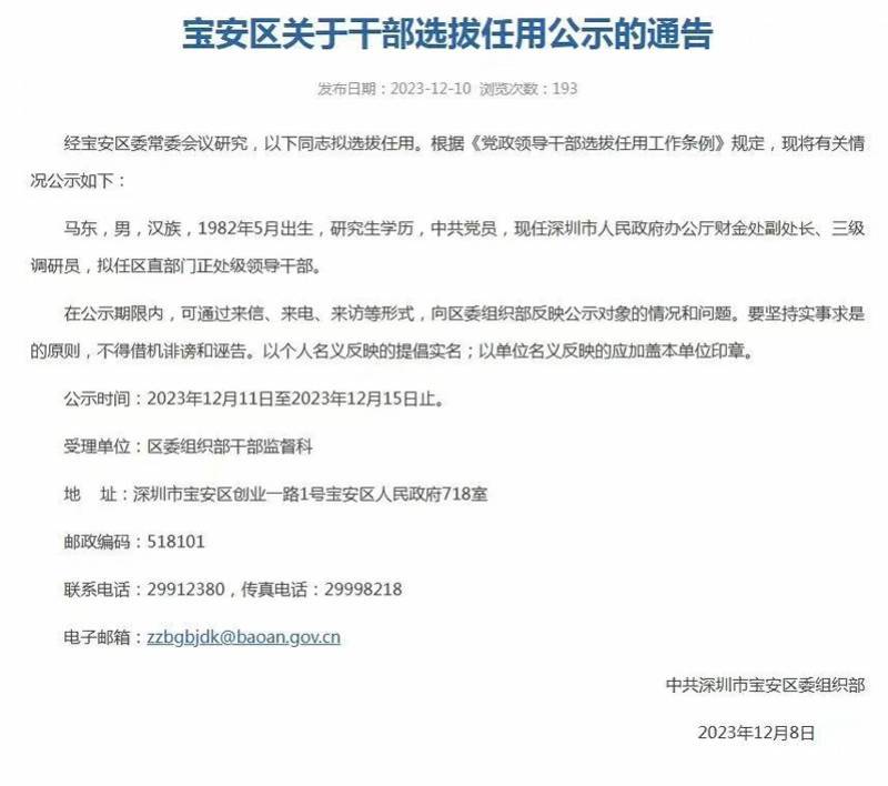 宝安区人民政府办公室人事任命重塑未来领导力量，重要人事调整举措揭秘